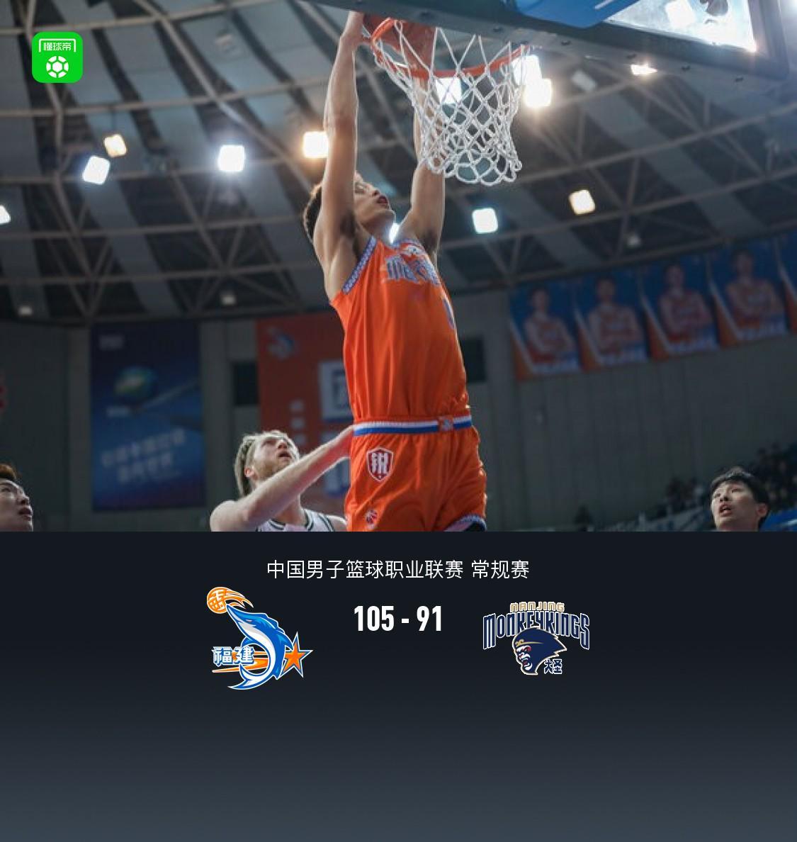 开云官网-福建105-91力克同曦，邹阳21分4板2助，郭昊文26分